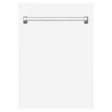 ZLINE 18" Tallac Dishwasher Panel in White Matte with Traditional Handle (DPV-WM-18)