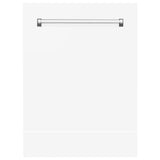 ZLINE 24" Tallac Dishwasher Panel in White Matte with Traditional Handle (DPV-WM-24)