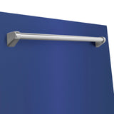 ZLINE 24" Monument Dishwasher Panel in Blue Matte with Traditional Handle (DPMT-BM-24)