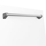 ZLINE 24" Monument Dishwasher Panel in White Matte with Traditional Handle (DPMT-WM-24)
