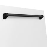 ZLINE Autograph Edition 24" Tallac Dishwasher Panel in White Matte with Matte Black Handle (DPVZ-WM-24-MB)