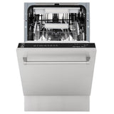 ZLINE 18 in. Tallac Series 3rd Rack Top Control Built-In Dishwasher in Stainless Steel and Traditional Handle, 51dBa (DWV-304-18)