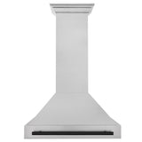ZLINE Autograph Edition 36" Fingerprint Resistant Stainless Steel Range Hood with Matte Black Handle (8654SNZ-36-MB)