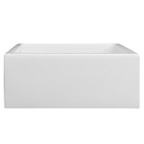 ZLINE 24 in. Venice Farmhouse Apron Front Reversible Single Bowl Fireclay Kitchen Sink with Bottom Grid in White Gloss (FRC5120-WH-24)