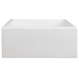 ZLINE 24 in. Venice Farmhouse Apron Front Reversible Single Bowl Fireclay Kitchen Sink with Bottom Grid in White Matte (FRC5120-WM-24)