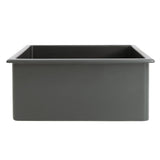 ZLINE 24 in. Rome Dual Mount Single Bowl Fireclay Kitchen Sink with Bottom Grid in Charcoal (FRC5123-CL-24)