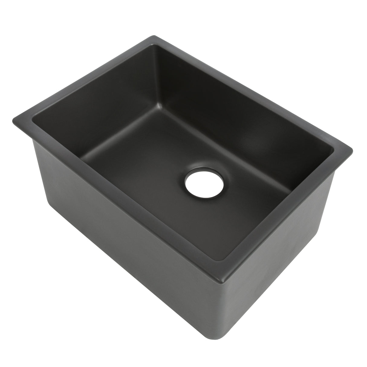 ZLINE 24 in. Rome Dual Mount Single Bowl Fireclay Kitchen Sink with Bottom Grid in Charcoal (FRC5123-CL-24)