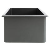 ZLINE 24 in. Rome Dual Mount Single Bowl Fireclay Kitchen Sink with Bottom Grid in Charcoal (FRC5123-CL-24)