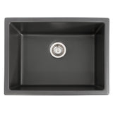 ZLINE 24 in. Rome Dual Mount Single Bowl Fireclay Kitchen Sink with Bottom Grid in Charcoal (FRC5123-CL-24)