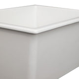 ZLINE 24 in. Rome Dual Mount Single Bowl Fireclay Kitchen Sink with Bottom Grid in White Matte (FRC5123-WM-24)