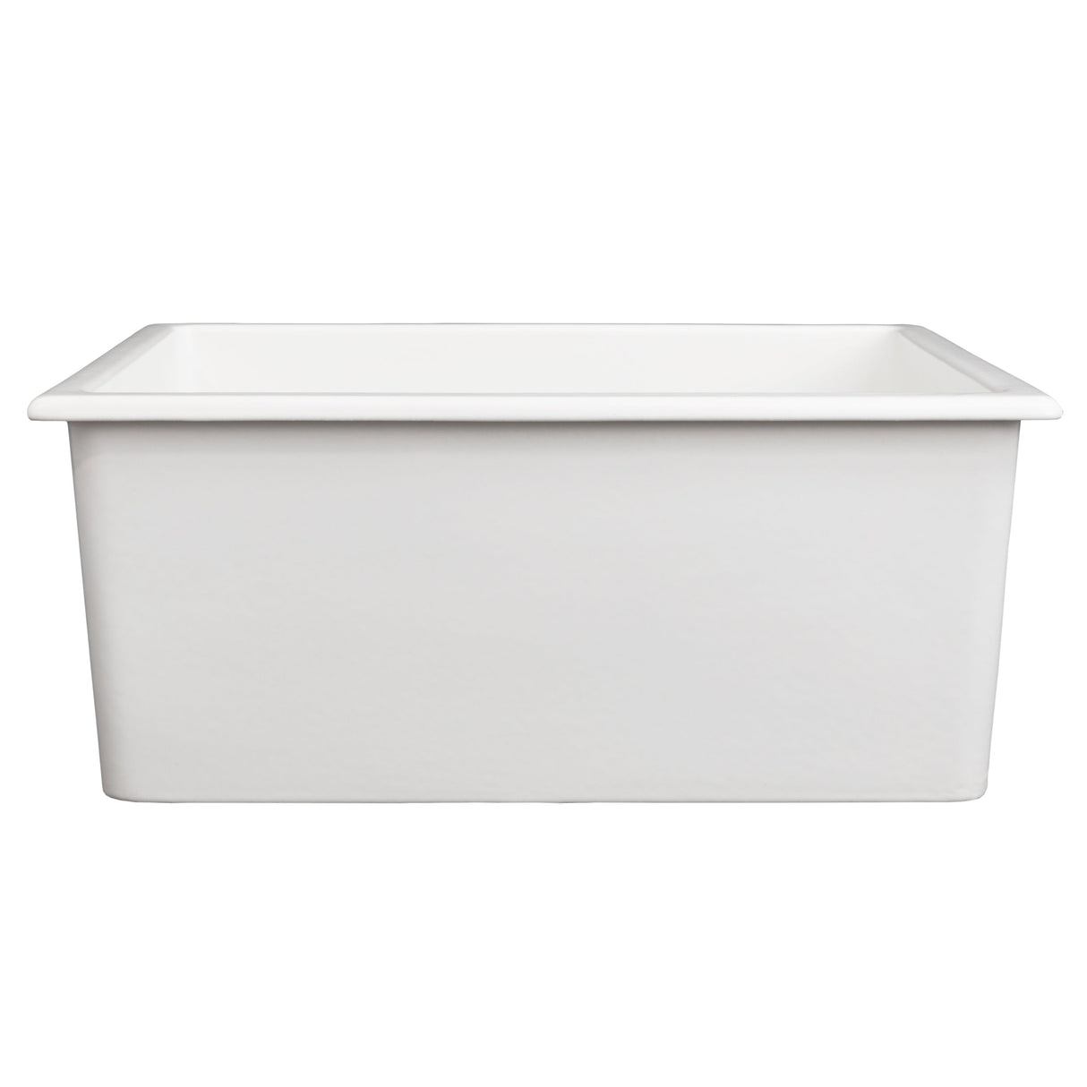 ZLINE 24 in. Rome Dual Mount Single Bowl Fireclay Kitchen Sink with Bottom Grid in White Matte (FRC5123-WM-24)
