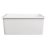 ZLINE 24 in. Rome Dual Mount Single Bowl Fireclay Kitchen Sink with Bottom Grid in White Matte (FRC5123-WM-24)