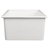 ZLINE 24 in. Rome Dual Mount Single Bowl Fireclay Kitchen Sink with Bottom Grid in White Matte (FRC5123-WM-24)