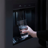 ZLINE 36 in. 28.9 cu. ft. Standard-Depth French Door External Water Dispenser Refrigerator with Dual Ice Maker in Fingerprint-Resistant Black Stainless Steel (RSM-W-36-BS)