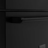 ZLINE 36 in. 22.5 cu. ft. Counter-Depth French Door Refrigerator with Ice Maker in Fingerprint-Resistant Black Stainless Steel (RFM-36-BS)