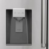 ZLINE 36 in. 21.6 cu. ft. Counter-Depth French Door Refrigerator with Water and Ice Dispenser with Extra Water Filter in Fingerprint-Resistant Stainless Steel (RFM-W-WF-36)