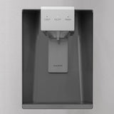 ZLINE Autograph Edition 36 in. 21.6 cu. ft. Counter-Depth French Door Refrigerator with Water and Ice Dispenser in Fingerprint-Resistant Stainless Steel with Polished Nickel Helix Handles (RFMZ-W-36-KPN)