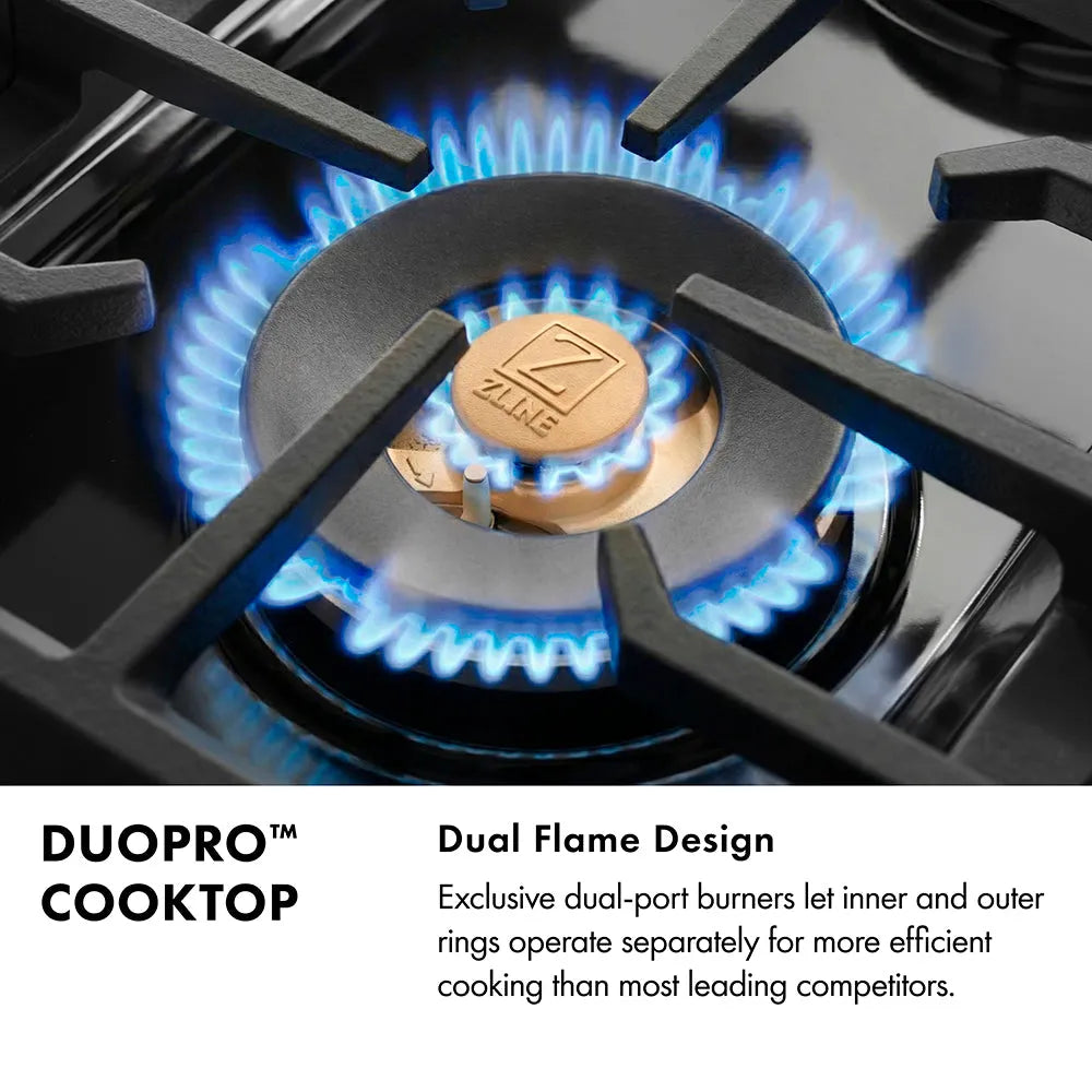 ZLINE 36 in. 5.2 cu. ft. Paramount Dual Fuel Range with 6 Burner DuoPro™ Cooktop and Electric Convection Oven in Stainless Steel (PSDR36)