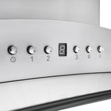 ZLINE 36" Convertible Vent Island Mount Range Hood in Stainless Steel & Glass (GL9i-36)