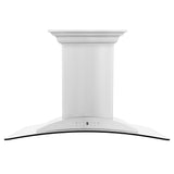 36" ZLINE CrownSound™Ducted Vent Island Mount Range Hood in Stainless Steel with Built-in Bluetooth Speakers (GL9iCRN-BT-36)