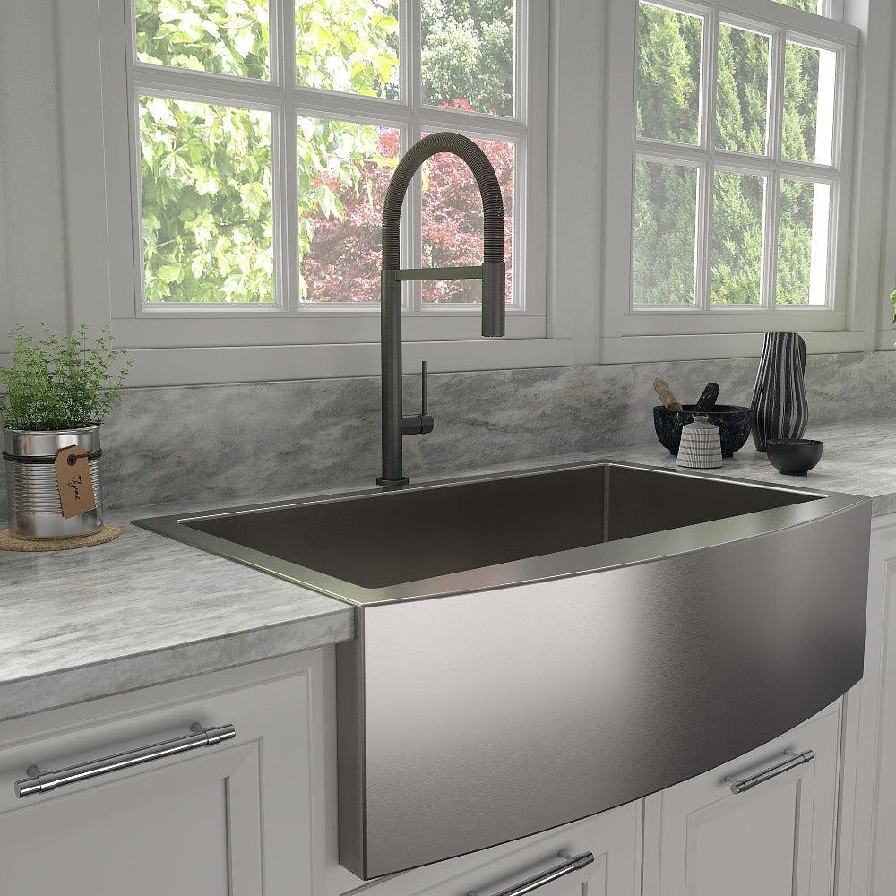 ZLINE Incline Pull Down Kitchen Faucet in Gun Metal (INC-KF-GM)
