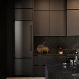 ZLINE 30 in. 16.1 cu. ft. Built-In Bottom Freezer Refrigerator with Water Dispenser and Ice Maker in Black Stainless Steel with Graphite Gray Interior (GRBIV-BS-30)