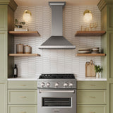 ZLINE 30" Convertible Vent Wall Mount Range Hood in Stainless Steel with Crown Molding (KBCRN-30)