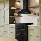 ZLINE 30" Convertible Vent Wall Mount Range Hood in Black Stainless Steel (BSKBN-30)