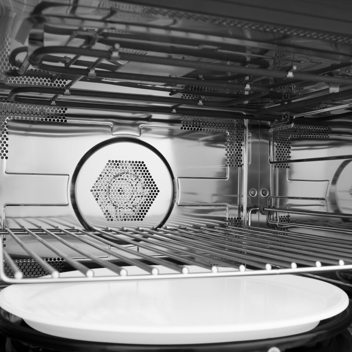 ZLINE Autograph Edition 30” 1.6 cu ft. Built-in Convection Microwave Oven in Black Stainless Steel and Polished Gold  Accents (MWOZ-30-BS-G)