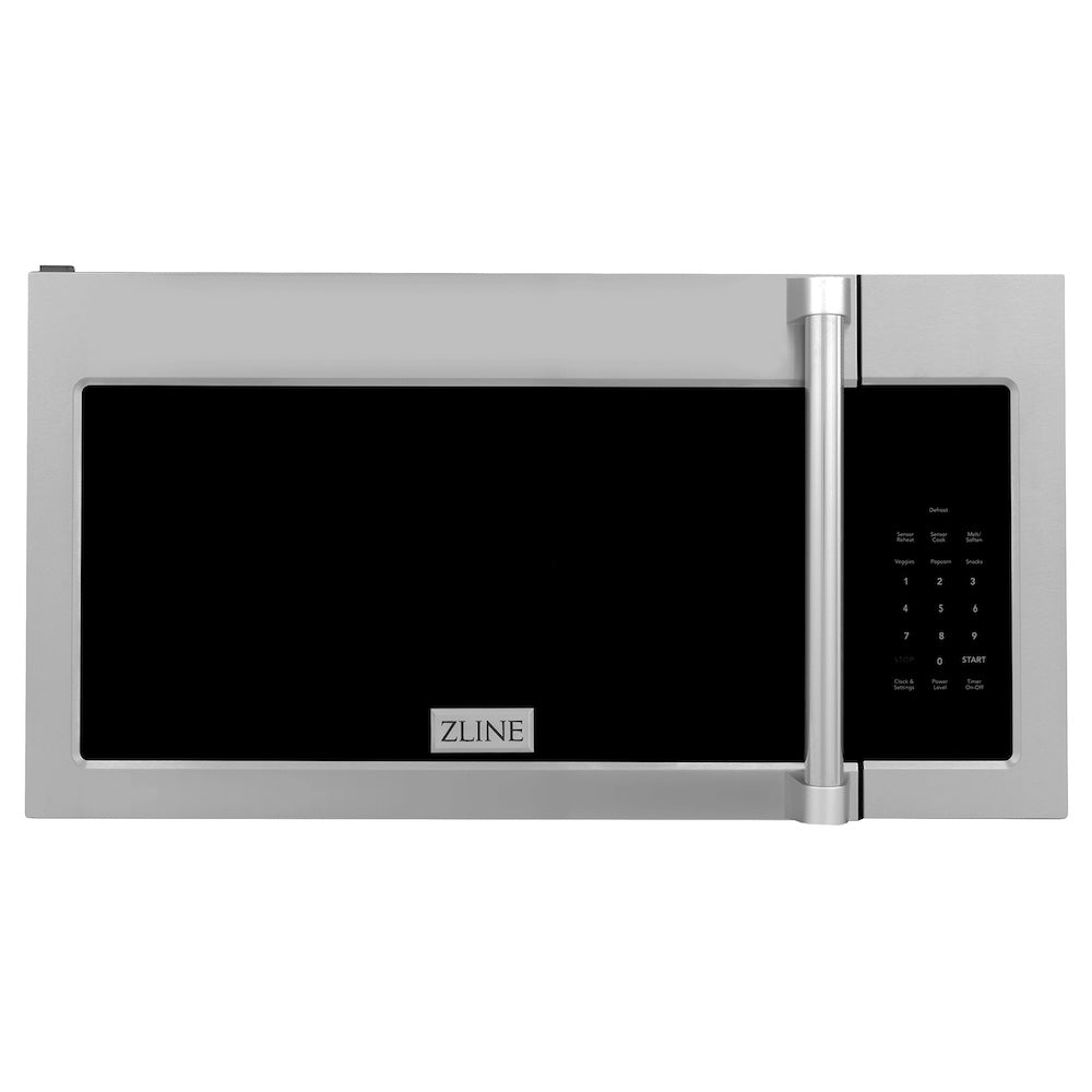 ZLINE 1.5 cu. ft. Over the Range Convection Microwave Oven in Stainless Steel with Traditional Handle and Sensor Cooking (MWO-OTR-H-30)