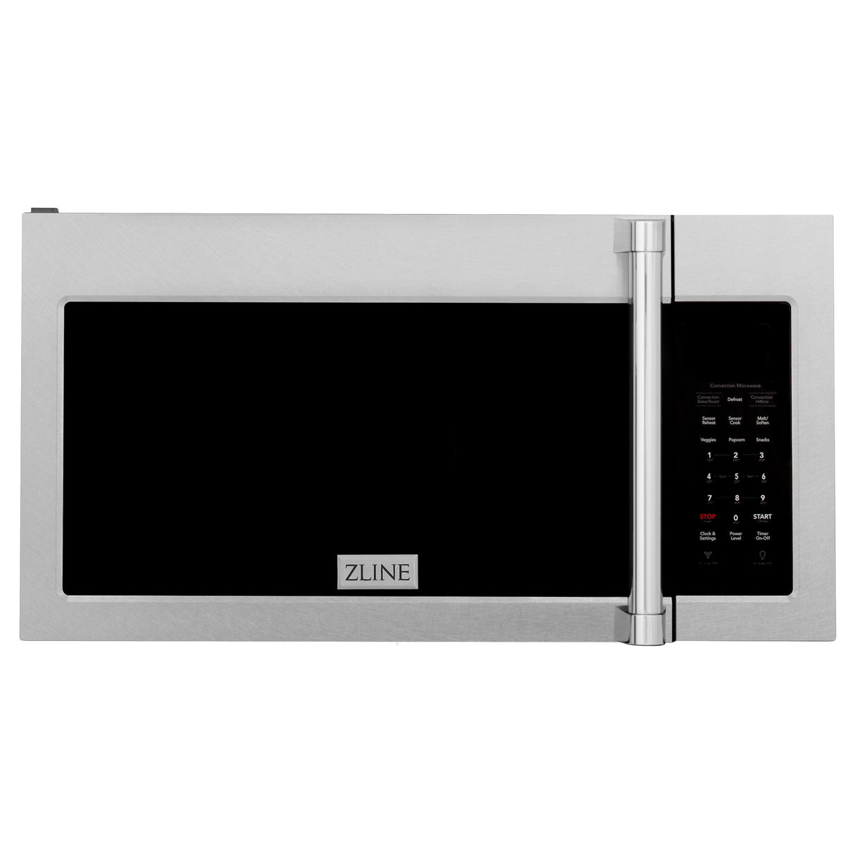 ZLINE 30 in. 1.5 cu. ft. Over-The-Range Microwave in Satin Stainless Steel with Traditional Handle and Set of 2 Charcoal Filters (MWO-OTRCFH-30-SS)