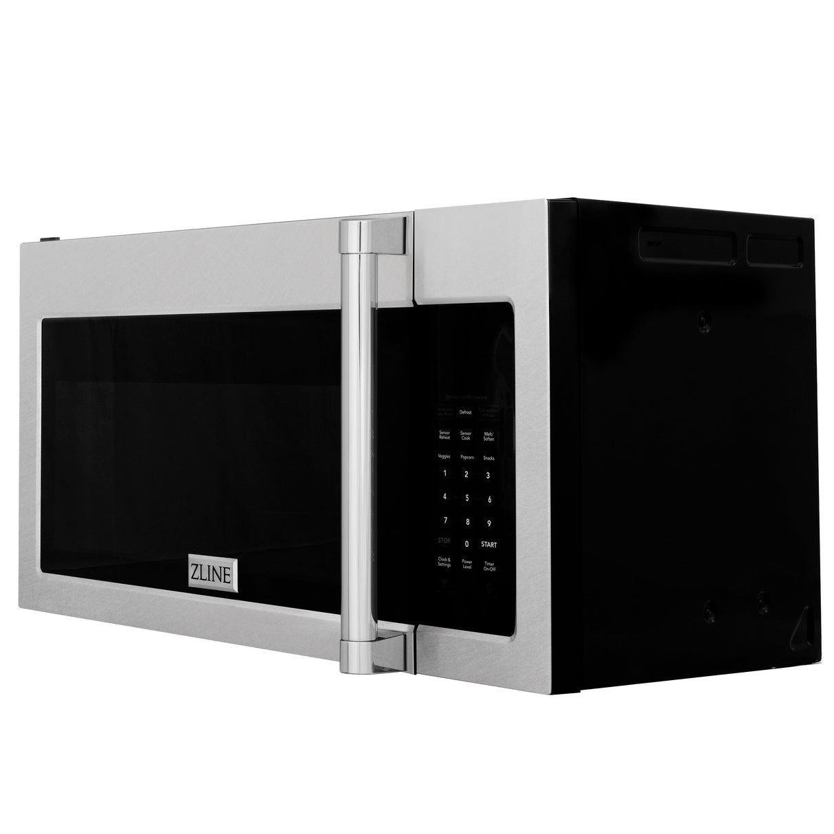 ZLINE 30 in. 1.5 cu. ft. Over-The-Range Microwave in Satin Stainless Steel with Traditional Handle and Set of 2 Charcoal Filters (MWO-OTRCFH-30-SS)