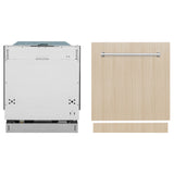 ZLINE 24 in. Panel Ready Top Control Dishwasher with Stainless Steel Tub, 52dBa (DW7713-24)