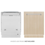 ZLINE 24 in. Monument Series 3rd Rack Top Touch Control Dishwasher in Custom Panel Ready with Stainless Steel Tub, 45dBa (DWMT-24)
