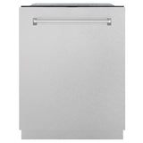 ZLINE 24 in. Monument Series 3rd Rack Top Touch Control Dishwasher with Fingerprint Resistant Stainless Steel Panel, 45dBa (DWMT-SN-24)