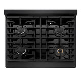 ZLINE 30 in. Paramount Gas Rangetop with 4 Burners and Porcelain Cooktop in Black Stainless Steel (SRTB-30)