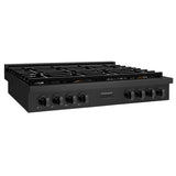 ZLINE 48 in. Paramount Gas Rangetop with 8 Burners and Porcelain Cooktop in Black Stainless Steel (SRTB-48)