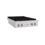ZLINE 30 in. Paramount Gas Rangetop with 4 Burners and Porcelain Cooktop in Satin Stainless Steel (SRTS-30)