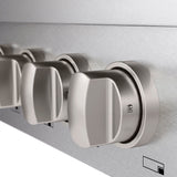 ZLINE 48 in. Paramount Gas Rangetop with 8 Brass Burners and Porcelain Cooktop in Satin Stainless Steel (SRTS-BR-48)