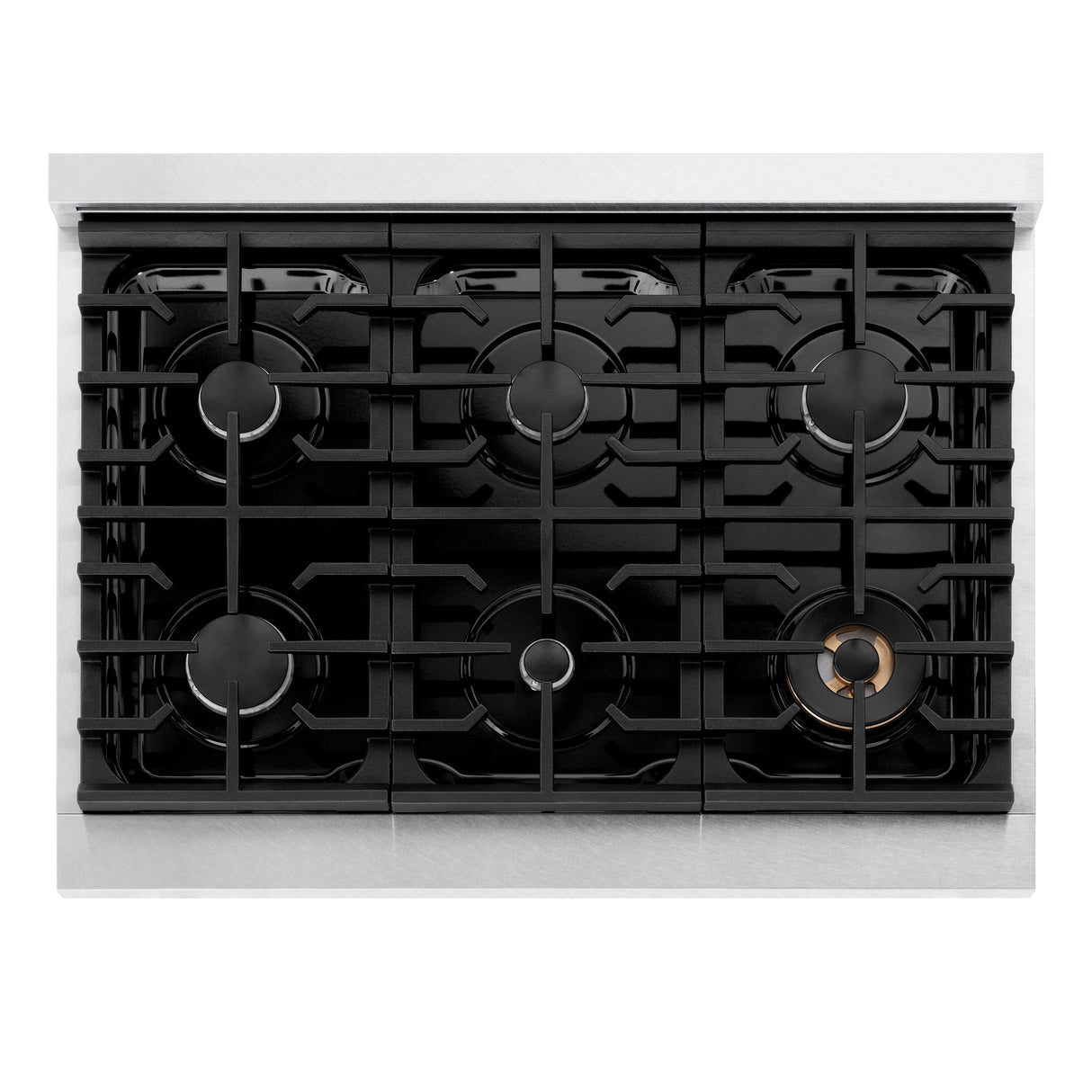 ZLINE 36 in. Paramount Gas Rangetop with 6 Burners and Porcelain Cooktop in Satin Stainless Steel (SRTS-36)