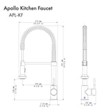 ZLINE Apollo Pull Down Spring Kitchen Faucet in Polished Gold (APL-KF-PG)