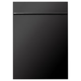 ZLINE 18 in. Compact Black Stainless Steel Top Control Built-In Dishwasher with Stainless Steel Tub and Modern Style Handle, 52dBa (DW-BS-H-18)
