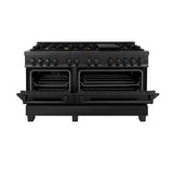 ZLINE 60 in. 7.4 cu. ft. Legacy Dual Fuel Range with 9 Burner Gas Cooktop and 2 Electric Convection Ovens