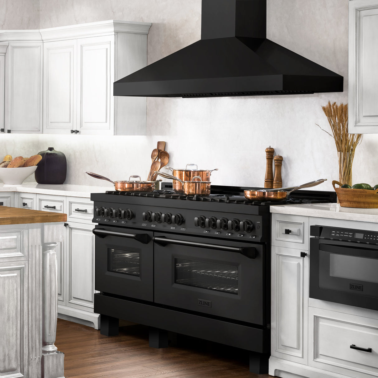 ZLINE 60 in. 7.4 cu. ft. Legacy Dual Fuel Range with 9 Burner Gas Cooktop and 2 Electric Convection Ovens