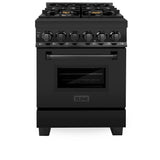 ZLINE 24 in. 2.8 cu. ft. Legacy Dual Fuel Range with 4 Burner Gas Cooktop and Electric Convection Oven