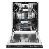 ZLINE 24" Tallac Series 3rd Rack Tall Tub Dishwasher in Black Stainless Steel with Stainless Steel Tub, 51dBa (DWV-BS-24)