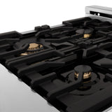 ZLINE 24 in. 2.8 cu. ft. Legacy Dual Fuel Range with 4 Burner Gas Cooktop and Electric Convection Oven