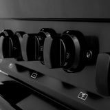 ZLINE 30 in. 4.0 cu. ft. Range with Natural Gas Stove and Natural Gas Oven in Black Stainless Steel (RGB-30)