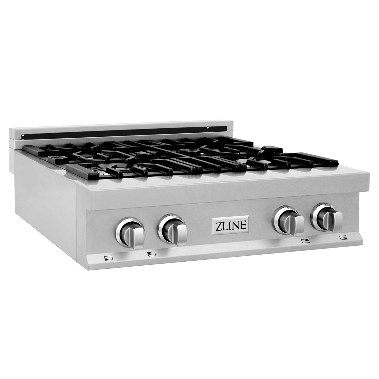 ZLINE 30 in. Legacy Gas Rangetop with 4 Burners and Porcelain Cooktop in Satin Stainless Steel with Griddle (RTS-GR-30)