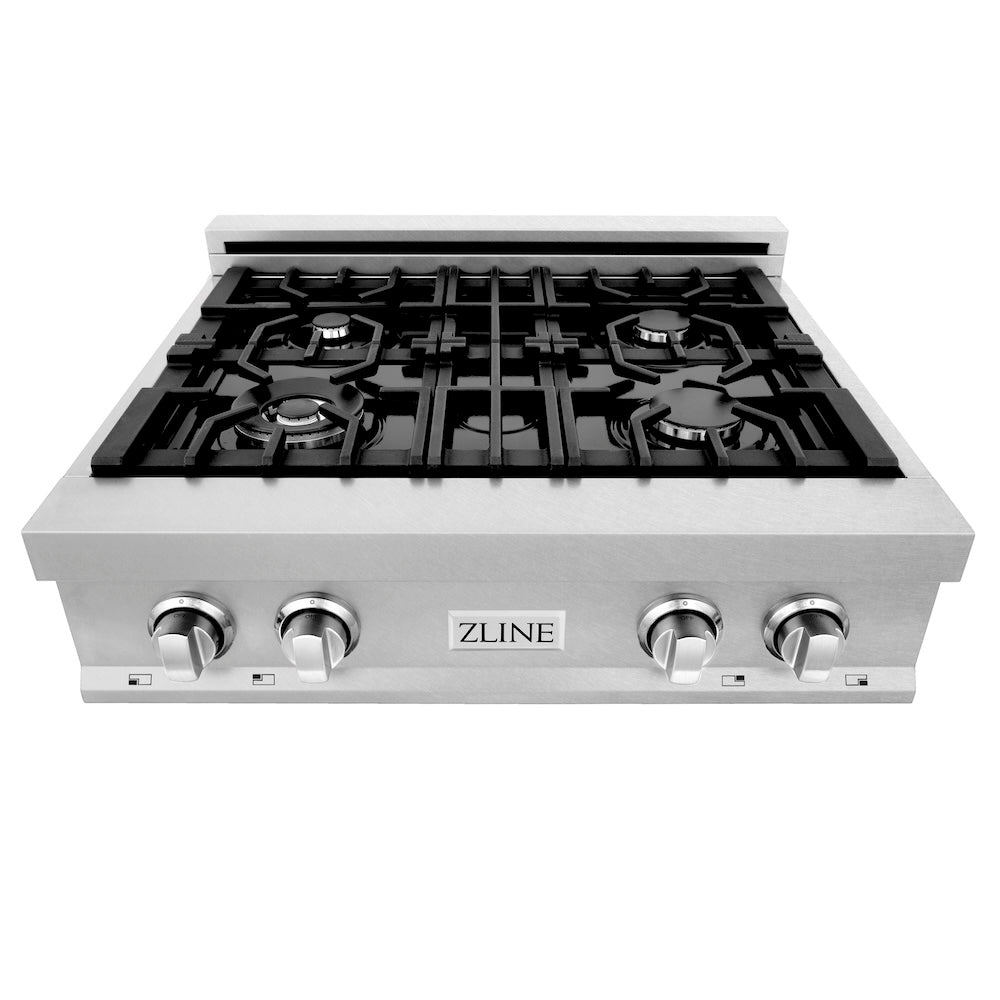 ZLINE 30 in. Legacy Gas Rangetop with 4 Burners and Porcelain Cooktop in Satin Stainless Steel (RTS-30)